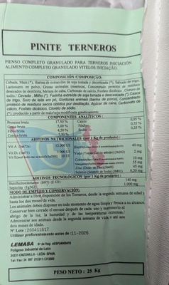 Pinite Arranque Terneros 25kg